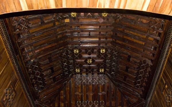 Sacristy, alfarje ceiling - San Diego