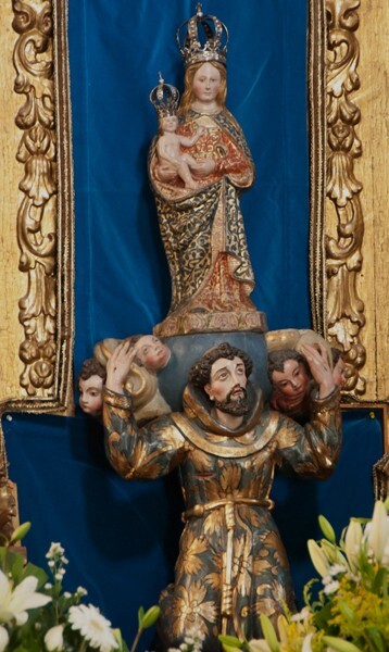 Santa María de La Visitación, high altar, detail - Tepepan