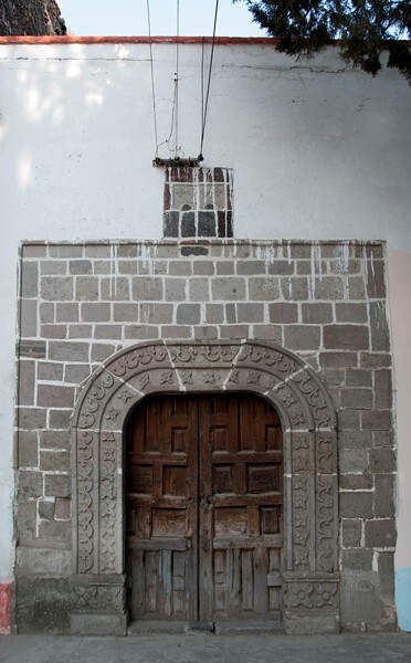 San Gregorio, convento portal alfiz - San Gregorio Cuautzingo, México