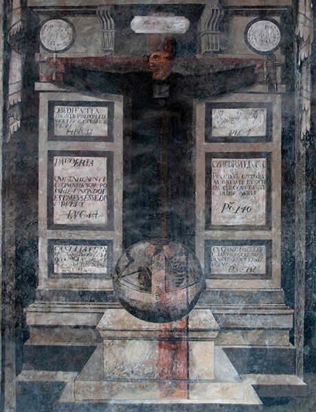 Cloister stairwell mural - Santa María Magdalena, cloister & convento