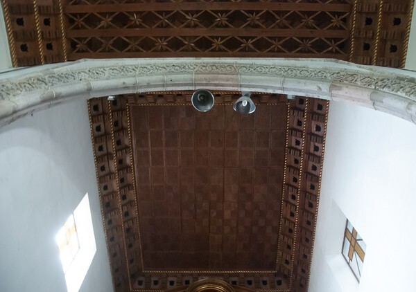Tlatlauquitepec, Puebla, Santa María, chancel artesonado ceiling - Puebla