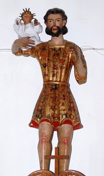 San Felipe, nave statue, St. Cristopher - San Felipe de los Alzati, Michoacán