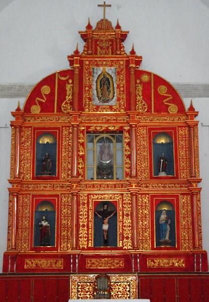 Dzemul, Yucatán, Santa Ana, high altar - Yucatán
