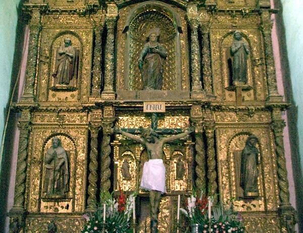High altar, lower two tiers - Santa Ana, high & nave altars