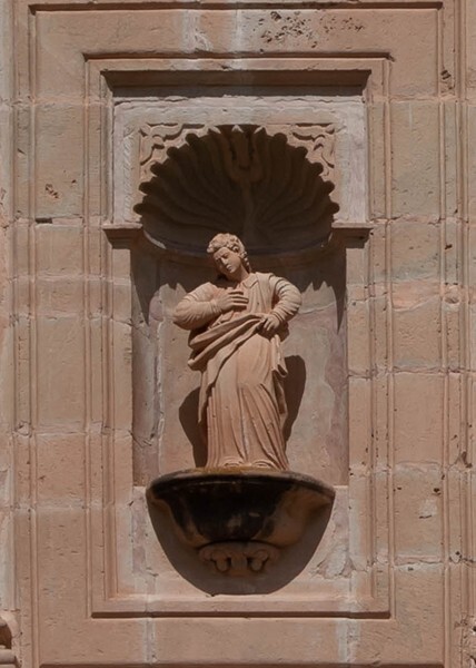 Façade, second tier, left sculpture niche - Façade & Capilla Abierta