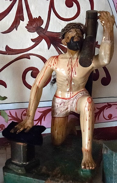 San Dionisio, nave sculpture, Via Crucis - Ocotepec, Oaxaca