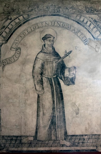 Upper cloister walk mural - San Juan Evangelista, convento