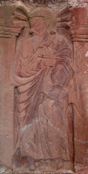 Façade portal, right pilaster, St. Paul - San Pedro Apóstol