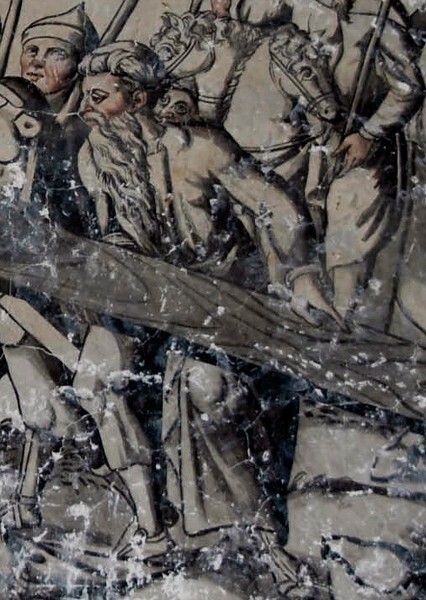 Testera lunette, mural detail - Upper cloister walk