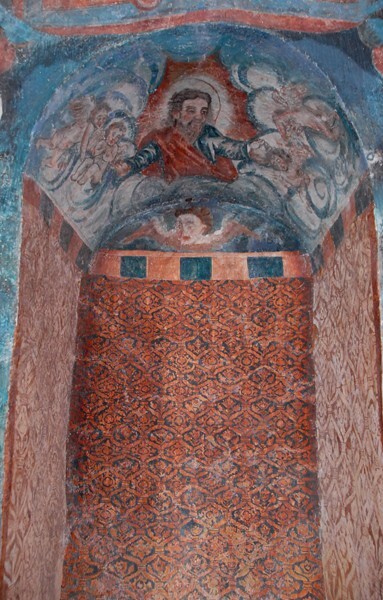San Bernardino de Sena, sanctuary niche mural, God the Father - Valladolid (Sisal), Yucatán