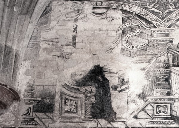 Upper tier, left mural - West wall murals