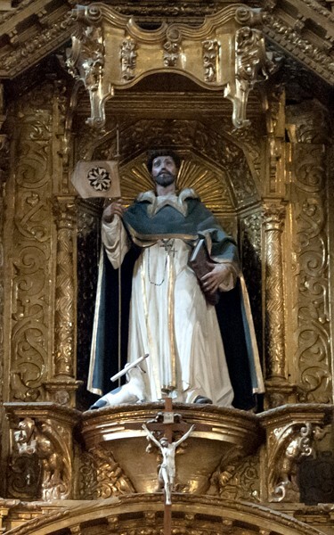 High altar, second tier, central sculpture, St. Dominic - Santo Domingo