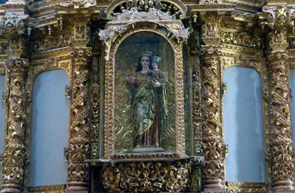 Santo Domingo, nave Nuestra Señora del Rosario altar - Yanhuitlán, Oaxaca