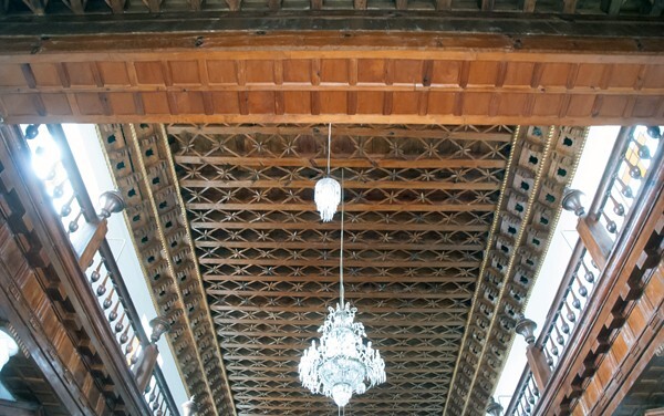Santa María, nave artesonado ceiling - Tlatlauquitepec, Puebla