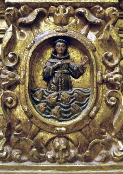 Mani, Yucatán, San Miguel Arcángel, nave, San Antonio de Padua altar - San Miguel Arcángel, nave San Antonio de Padua retablo