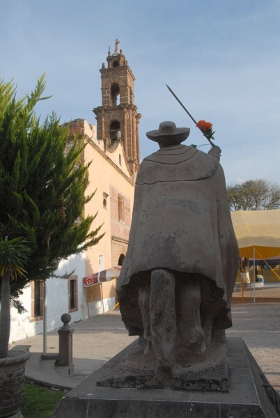 Santiago Apóstol, atrio sculpture, St. James the Moor Slayer - Tecozautla, Hidalgo