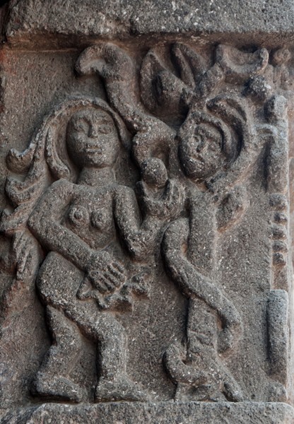 La Inmaculada Concepción, façade portal, right pilaster capital - Ixtapan de la Sal, México