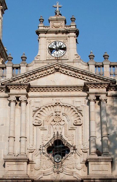 San Gregorio, façade, second tier & gable finial - San Gregorio Cuautzingo, México