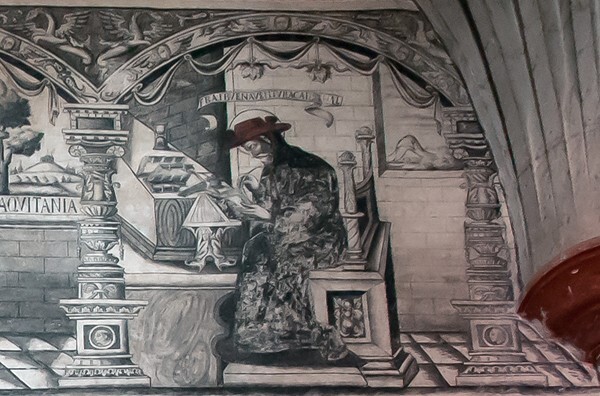 Cloister stairwell mural - San Nicolás de Tolentino, cloister & stairwell murals