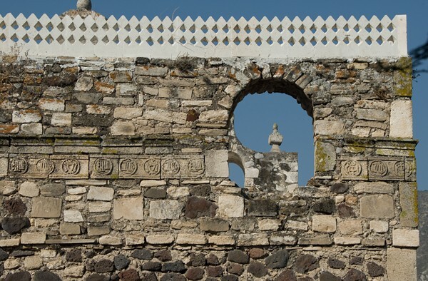 La Magdalena, exterior wall - Jihuico, Hidalgo