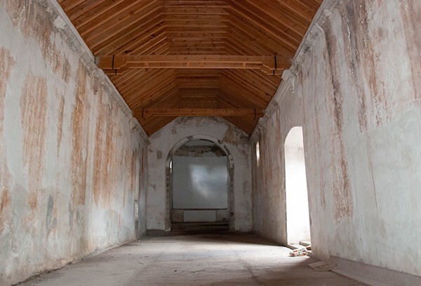 San Francisco, nave & chancel arch - Ixtlán de Juárez, Oaxaca