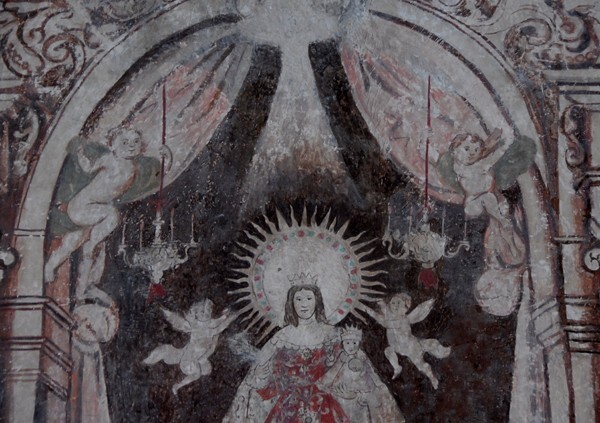 Virgin Immaculate, detail - Upper cloister walk murals