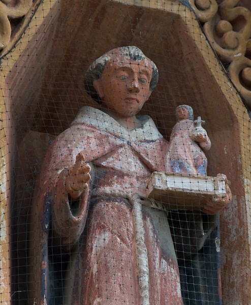 Tercera Orden, façade right, St. Anthony of Padua, detail - Façade, lateral portal & sacristy door
