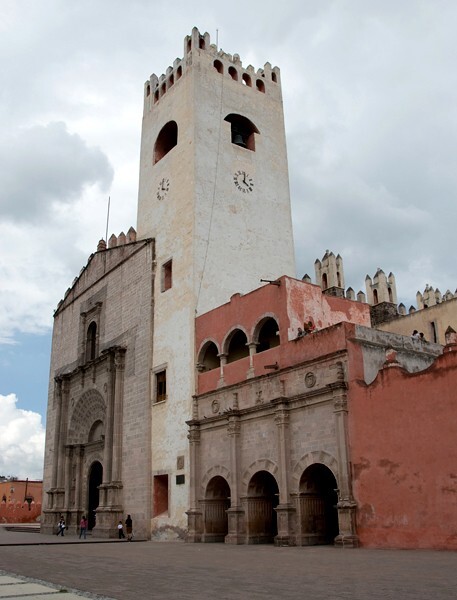 Façade, bell-tower & portería - San Nicolás de Tolentino, façade, bell-tower, portería & nave
