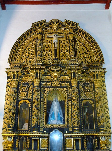 North nave wall, Our Lady of Sorrows retablo - El Dulce Nombre de Jesús