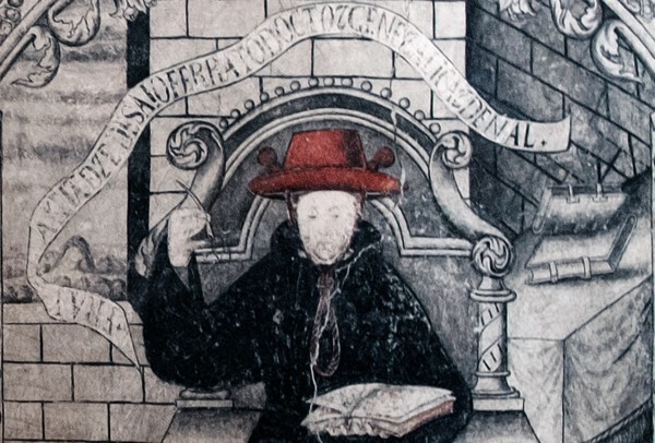 Upper tier, central mural, detail - West wall murals