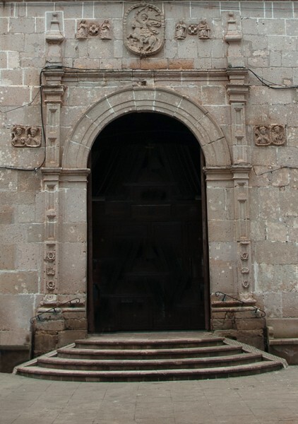 Santiago Apóstol, façade, main portal - Capula, Michoacán