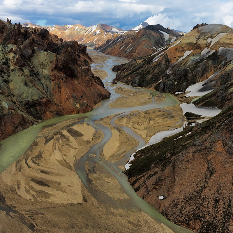 Landmannalaugar aerial study #4 - Iceland Highland Aerials