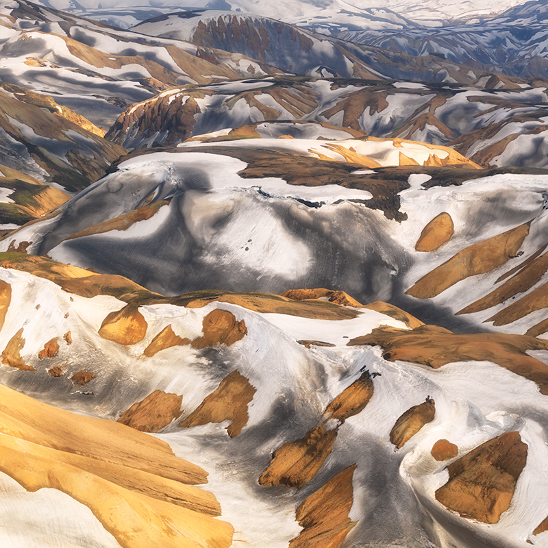 Landmannalaugar aerial study #7 - Iceland Highland Aerials