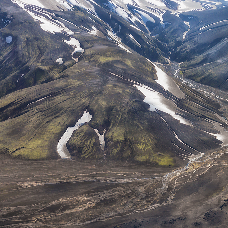 Landmannalaugar aerial study #3 - Iceland Highland Aerials