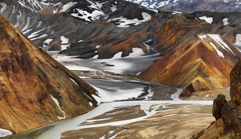 Landmannalaugar aerial study 10 - Iceland Highland Aerials