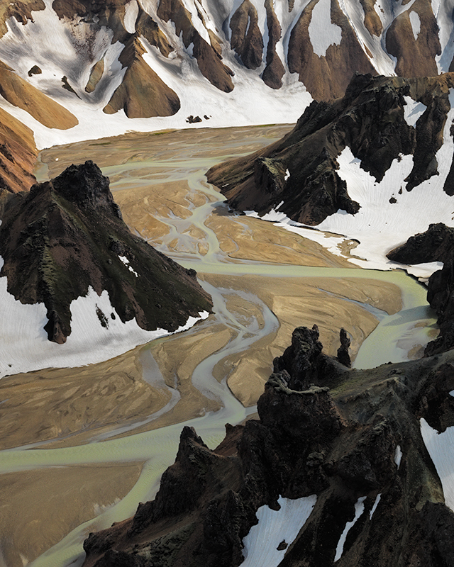 Landmannalaugar aerial study #8 - Iceland Highland Aerials
