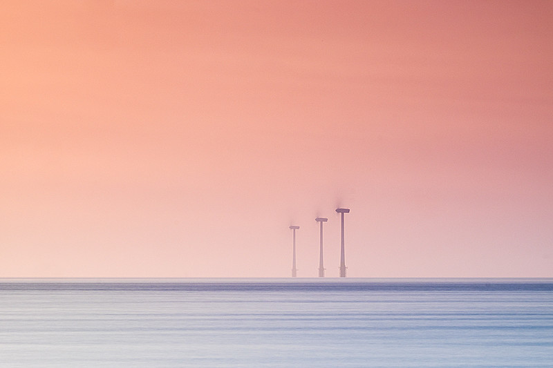 Norfolk coast landscape photography from Scratby Sands Windfarm by John Duckett