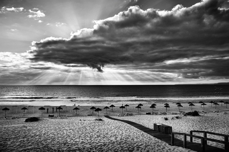 Landscape photograph of Pego Beach at sunset