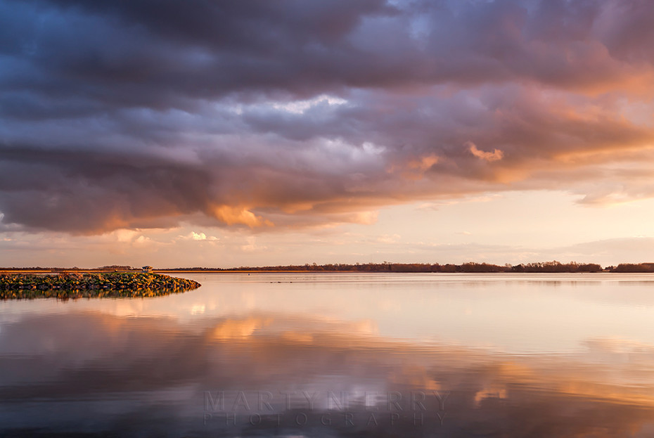 Grafham Water under a beautiful sunset