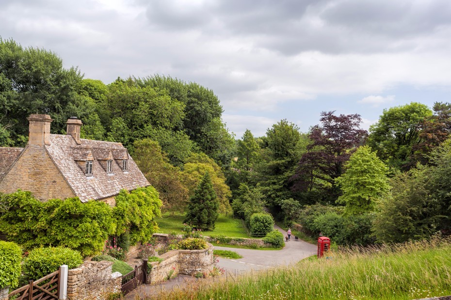 The beautiful village of Duntisbourne Abbots in the Cotswolds