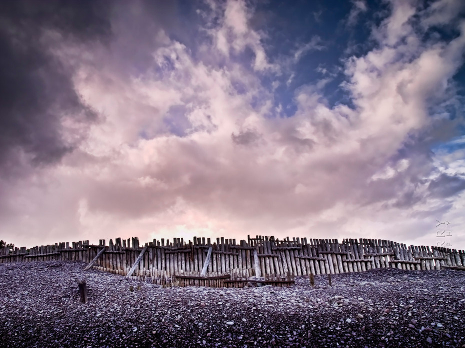Dramatic image of Porlock Wier in Devon
