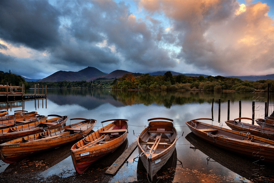 Incredible sunrise colours over Derwentwater