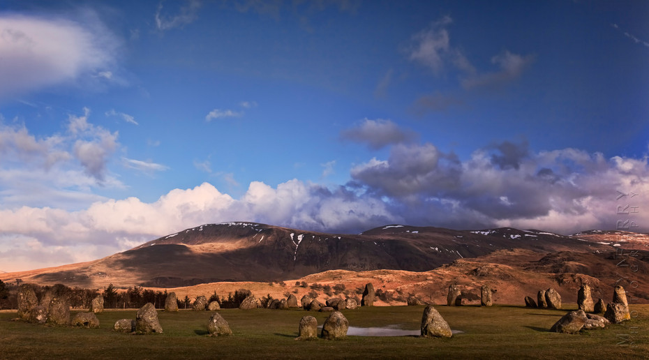 Spring landscape at Castlerigg Stone Circle