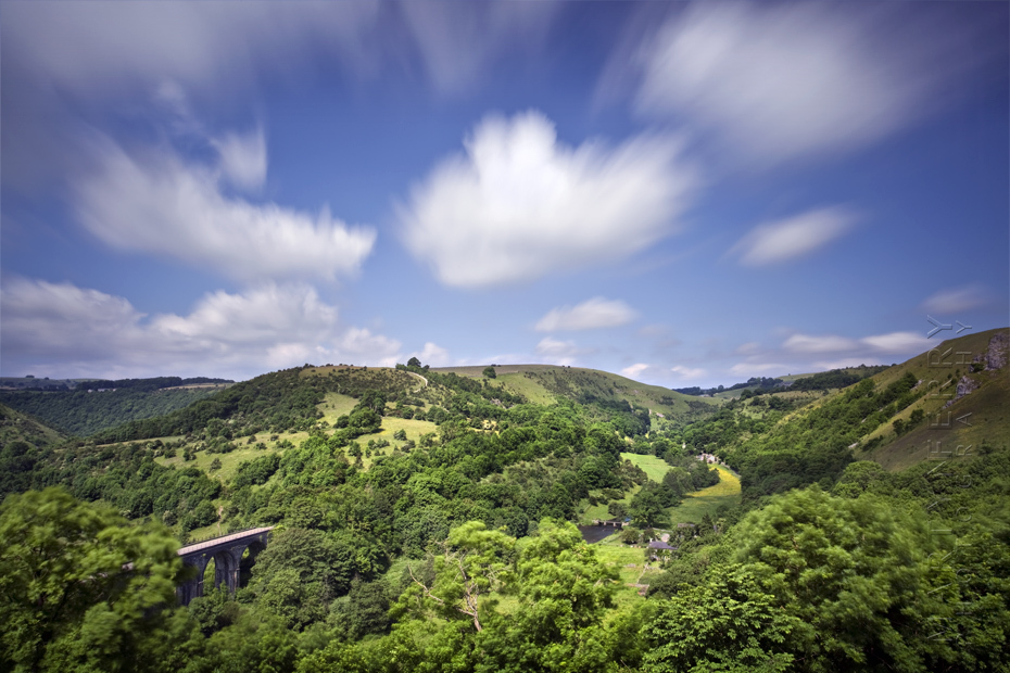 Beautiful Monsal Head under moving clouds