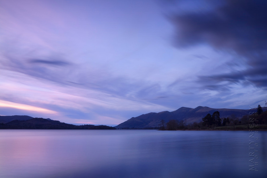 Sunset colours over Derwentwater
