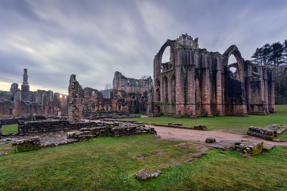 Cistercian monastery ruins of Fountains Abbey