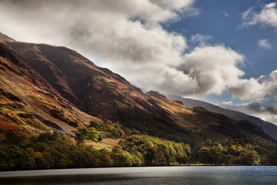 Buttermere Fell in the warm sunlight