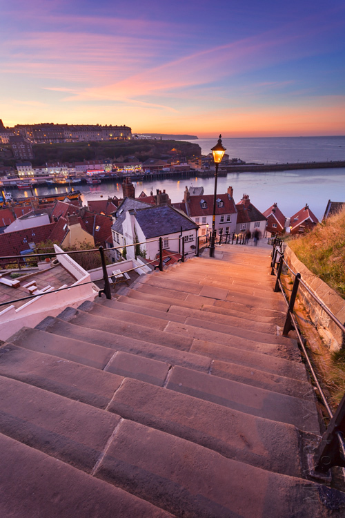 199 steps in Whitby at sunset