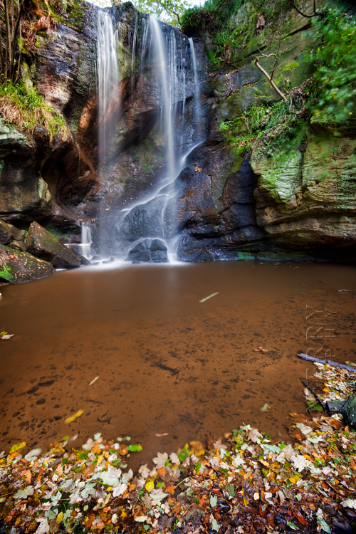 Roughting Linn waterfall in Northumberland
