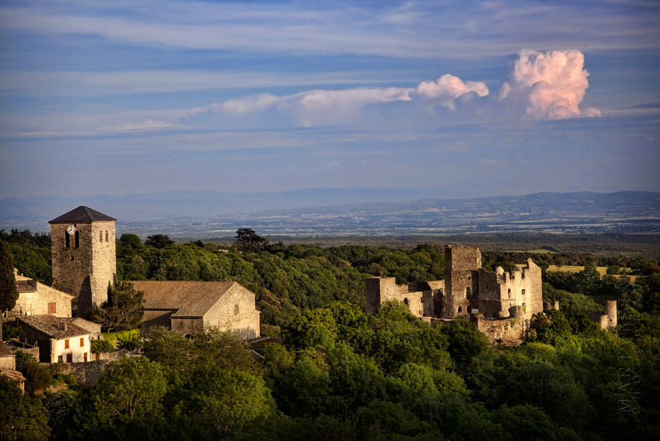 View of French village of Saissac